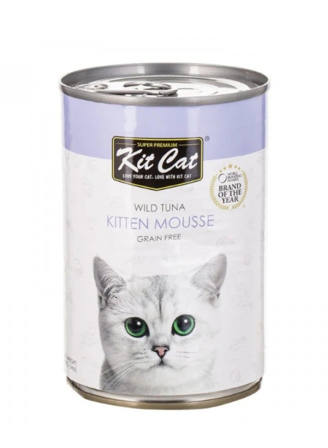 Kit Cat Wild Tuna Kitten Mousse Canned Cat Food – 400g x 6 Cans - Image 2